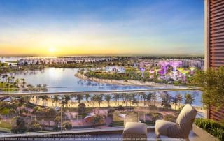 Căn hộ Glory Heights được thiết kế với ban công kính tràn panorama mang vẻ đẹp sang trọng và mở ra không gian thoáng đạt.
