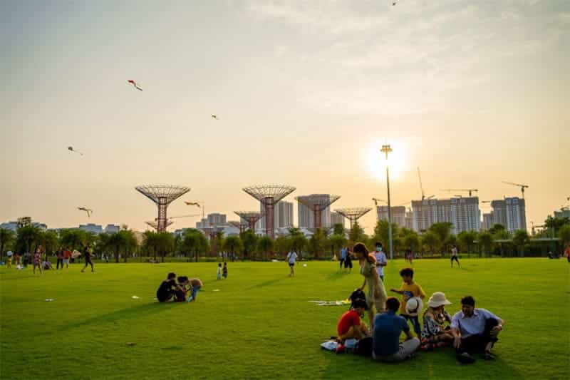 "Ốc đảo nghỉ dưỡng" thu hút cư dân.