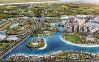 Tầm view 360 độ rộng mở tại ban công căn hộ hạng sang tại khu đô thị Vinhomes Grand Park.