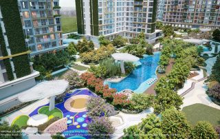 Thiên nhiên bao bọc xung quanh Lumière Boulevard.