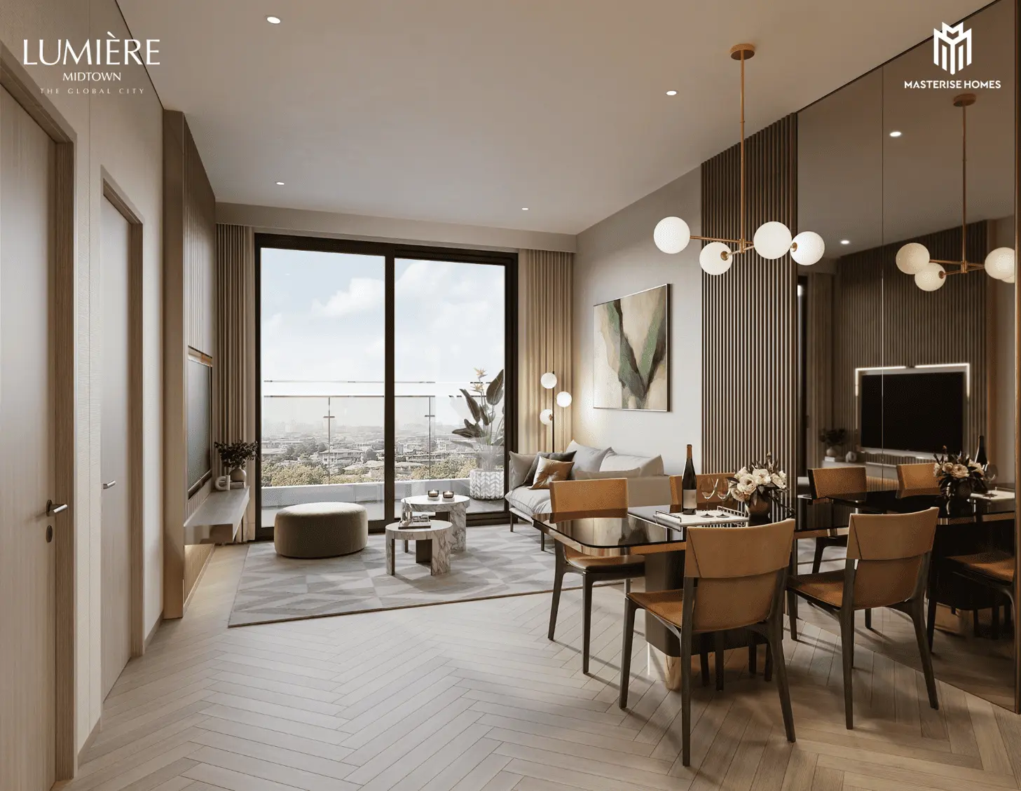 Không gian sống sang trọng và tinh tế tại LUMIÈRE Midtown, giữa trung tâm phồn hoa The Global City.