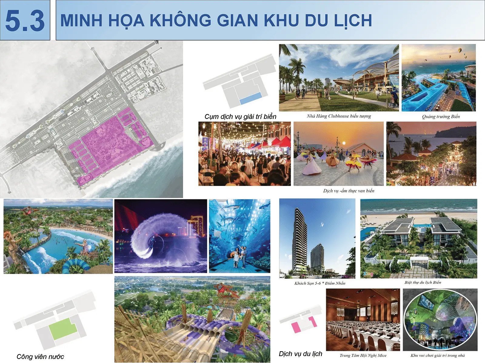 Minh họa các tiện ích và không gian dự án Sun Group Vũng Tàu, nơi hội tụ nghỉ dưỡng và giải trí tầm cỡ.