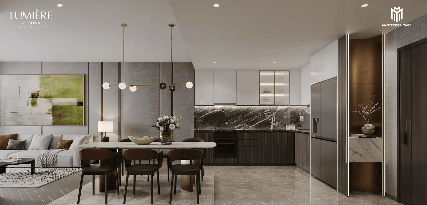 Nội thất tinh tế tại LUMIÈRE Midtown mang đến không gian sống đẳng cấp, tiện nghi giữa lòng The Global City.