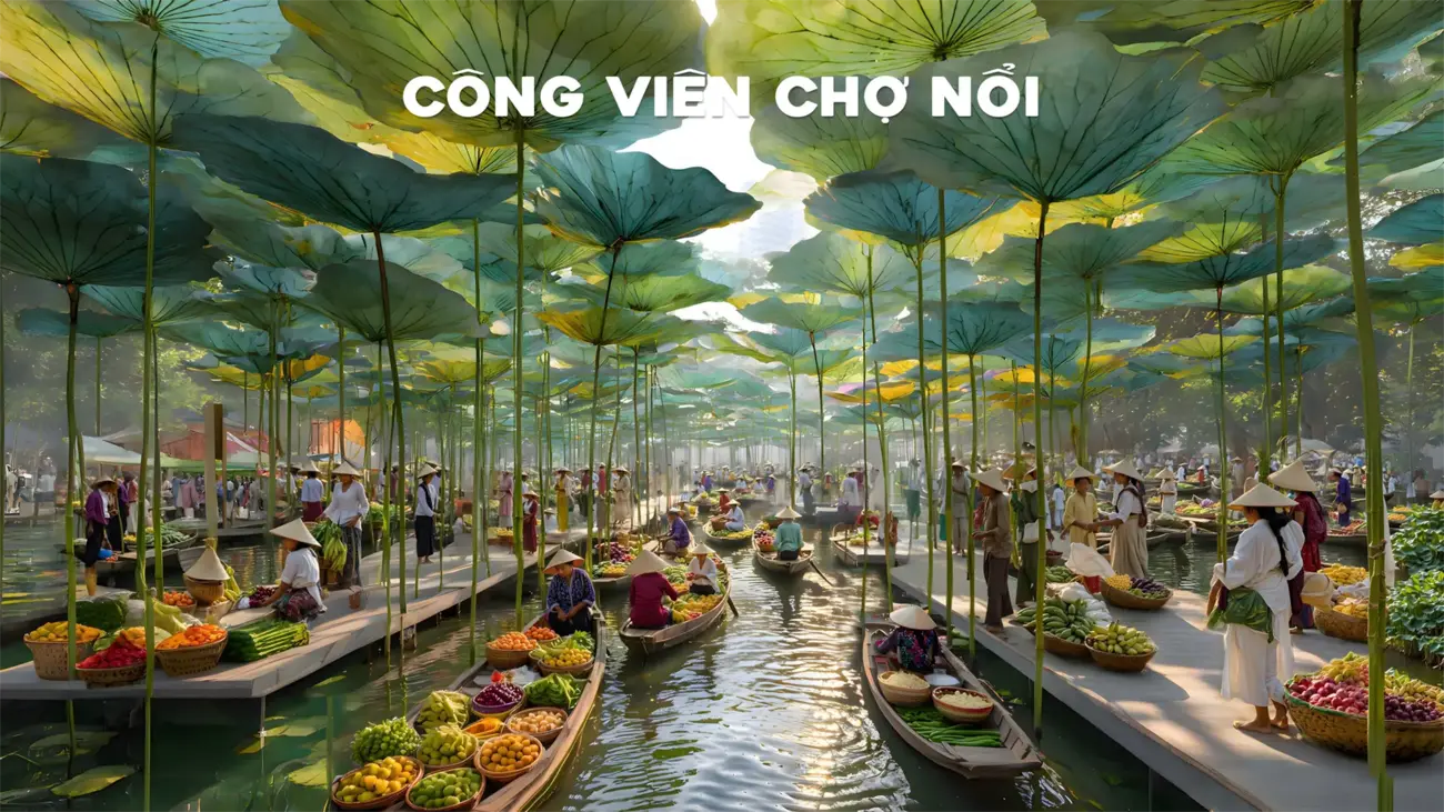 Công viên chợ nổi tại Charmora City – Vẻ đẹp văn hóa và giải trí độc đáo.